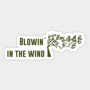 Blowin´ in the wind, green Sticker